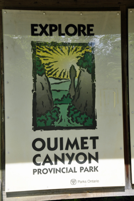 explore Ouimet Canyon Provincial Park sign